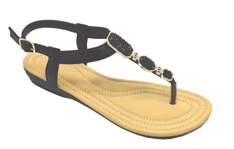 Buy A S RETAIL Women Flat Sandals (Black and Tan) Size 5 Pack of 2 Online  at Best Prices in India - JioMart.