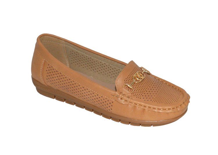 12 Wholesale Women Classic Leather Loafers Casual Slip On Boat Shoes Comfort Walking Moccasins Soft Sole Shoes Color Apricot Size 6-10