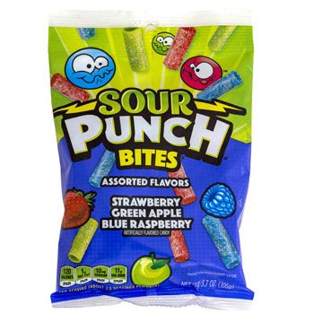 12 Bulk Sour Punch Bites 3.7 Oz Peg Bag - at - bluestarempire.com