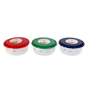 Family Maid Round Food Storage Container - 3 Piece - Pack of 48, 1