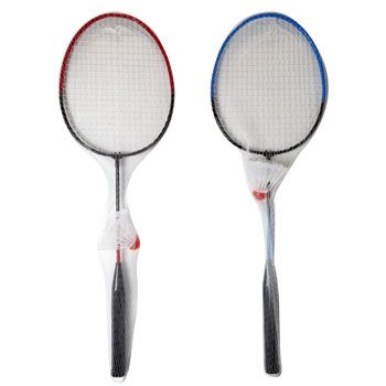 36 pieces of Badminton Racket W/birdie 24.5in 2-Tone Racket 2ast Clrs Netbag W/hang Tag