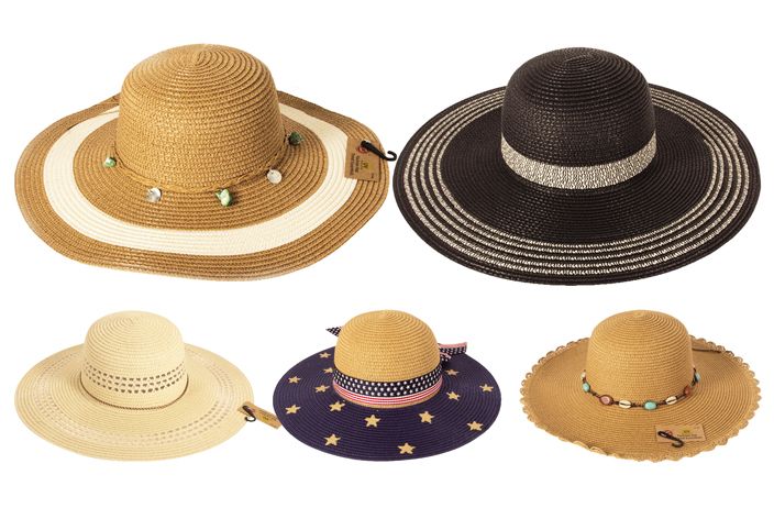 12 Pieces Straw Sun Hat Assorted - Sun Hats