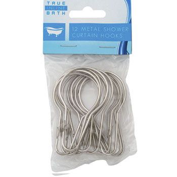 48 pieces of Shower Curtain Metal Hooks 12pk