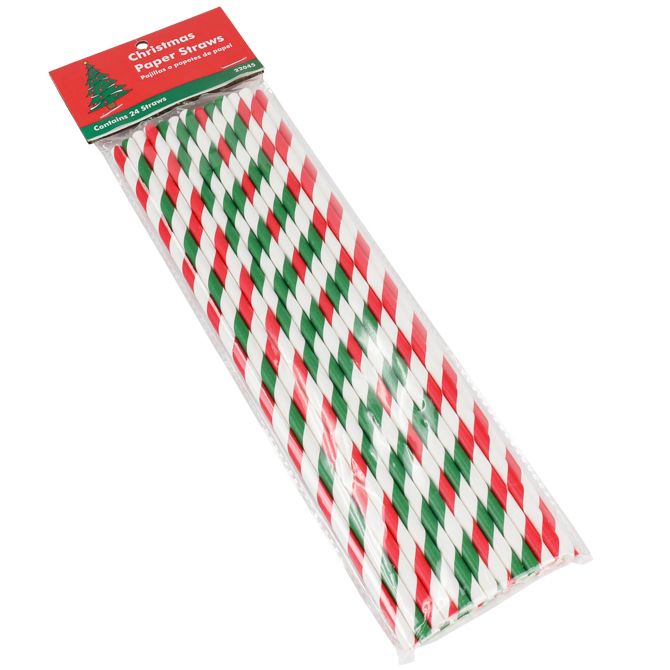 144 pieces of Christmas Paper Straws