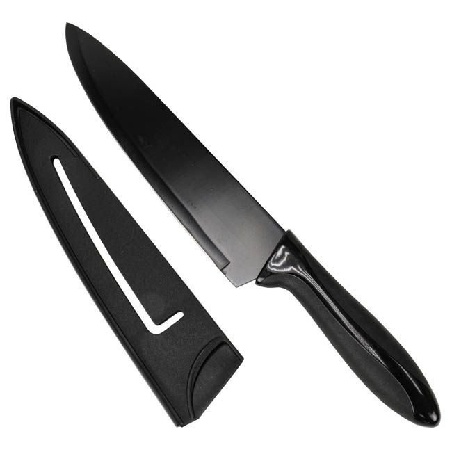 72 pieces 8 Chef Knife W/sheatH-Black - Kitchen Knives - at 