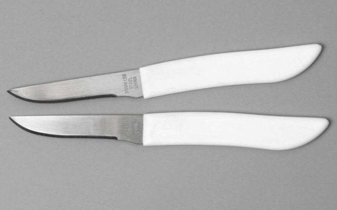 144 pieces of Paring Knives White Handle 2pc