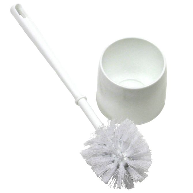 36 Wholesale Toilet Brush With Caddy White