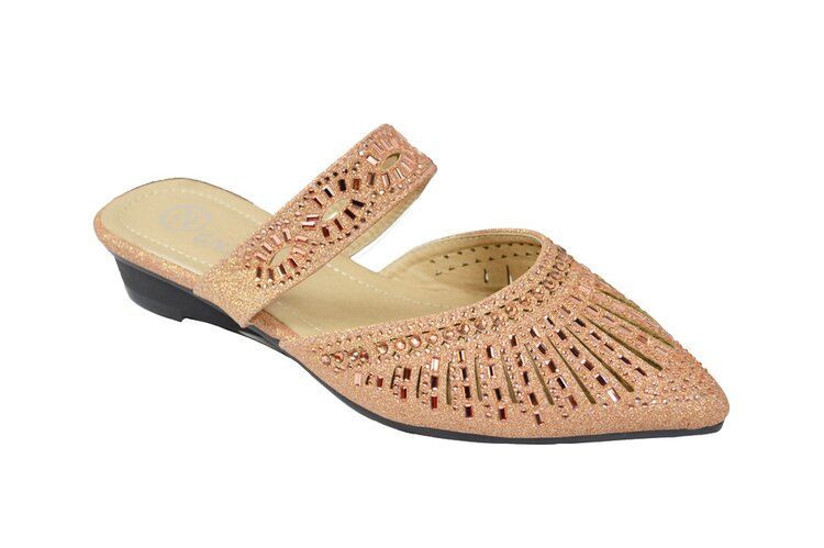 12 Wholesale Women's Strappy Rhinestone Slide Dress Sandal In Blue Color Champagne Size 7-11 12 Wholesale Women's Strappy Rhinestone Slide Dress Sandal In Blue Color Champagne Size 7-11