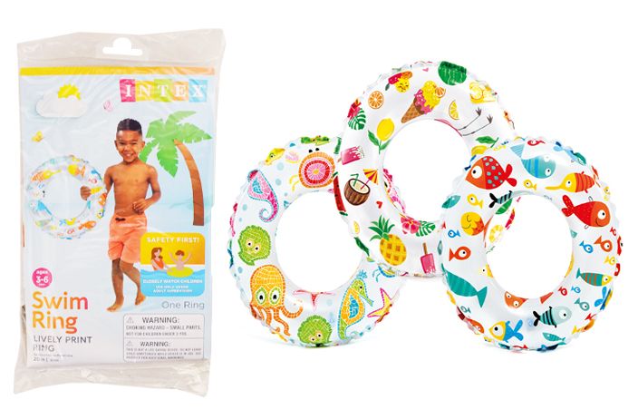 24 Pieces of Swim Ring 20 Inch Assorted Prints