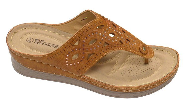 12 Wholesale Platform Sandals For Women Sole Open Toe In Tan Color Size 5-10