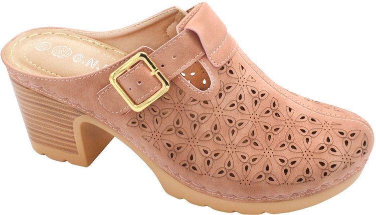 12 Wholesale Fashion Women Sandals Round Toe Chunky Platform High Heels Dress Sandals Color Pink Size 5-10