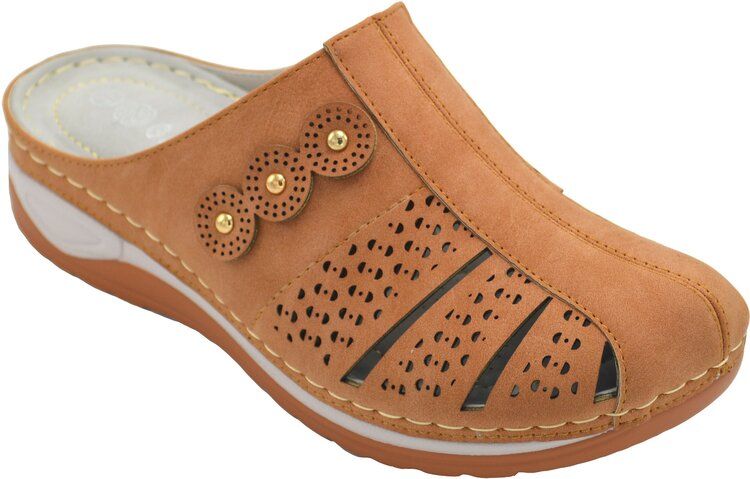 12 of Fashion Women Sandals Round Toe Thick Platform Heels Dress Sandals Tan Color Size 5-10