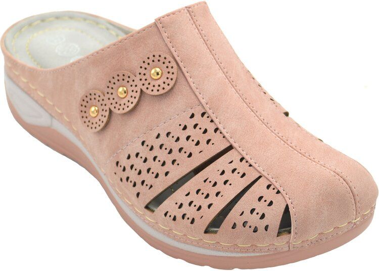 12 of Fashion Women Sandals Round Toe Thick Platform Heels Dress Sandals Pink Color Size 5-10