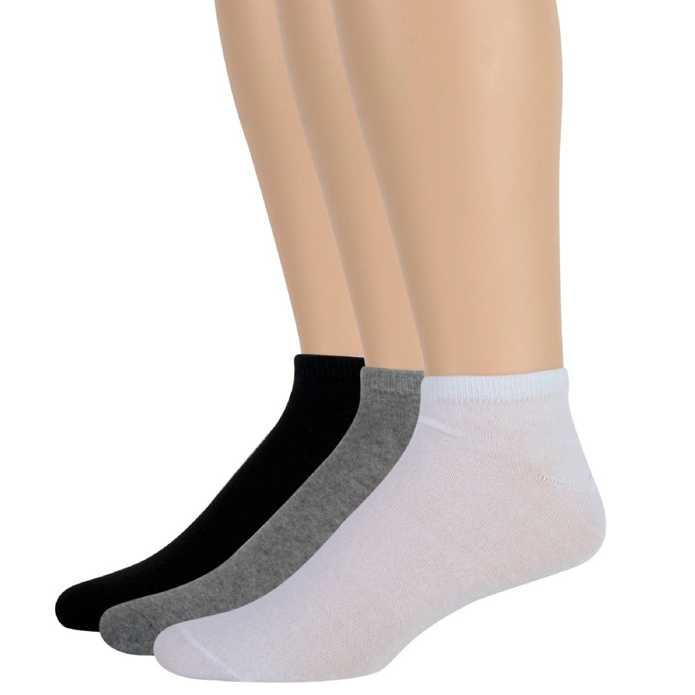 100 Pairs Wholesale Women's Solid Ankle - 3 Colors - Socks & Hosiery