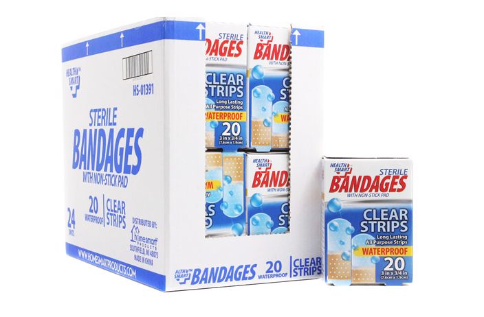 48 Packs of Bandages 20 Ct Waterproof