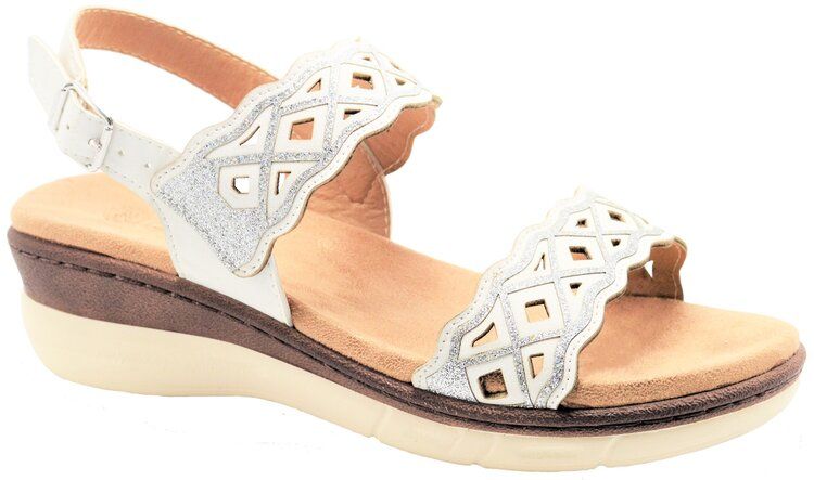 12 of Women's Sandals Wide Flat Platform Sandals Strap Fashion Summer Open Toe Color White Size 5-10