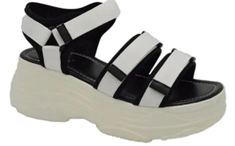 Wholesale Footwear Women's Flat Platform Comfortable Universal Casual Sandals Color White Size 5 -10