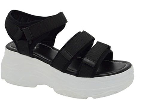 12 of Women's Flat Platform Comfortable Universal Casual Sandals Color Black Size 5 -10
