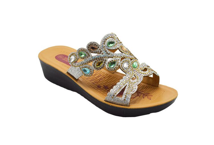18 of Fashion Platform Rhinestone Sandals For Women Sole Open Toe In Color Silver Size 6-11