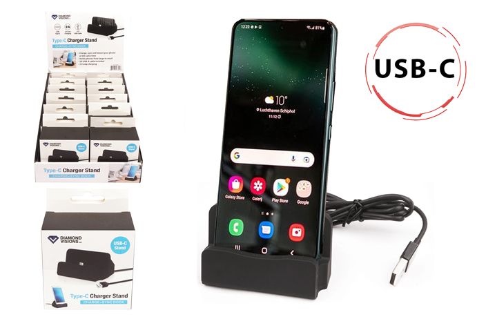 12 Pieces of Charging Cell Phone Stand 2 Amp UsB-C