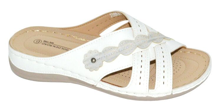 12 of Fashion Women Sandals Round Toe Color White Size 7-11