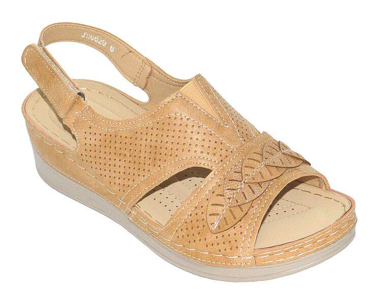 12 of Women Sandals Ankle Buckle Strap Sandals Fashion Summer Beach Sandals Open Toe Color Tan Size 5-10
