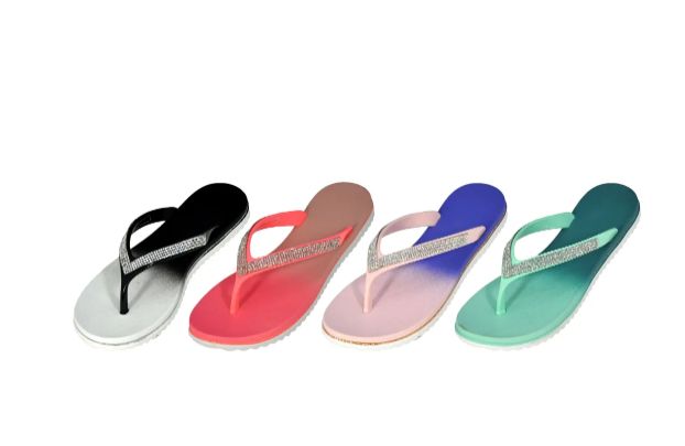36 Wholesale Women's Fashion Rhinestones Design Slides Sandals