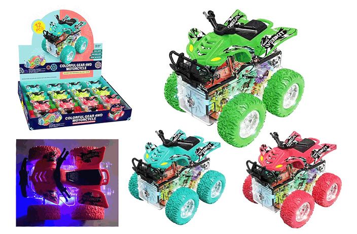 24 Wholesale Motobike Toy Atv With Gears And Lights Friction Powered
