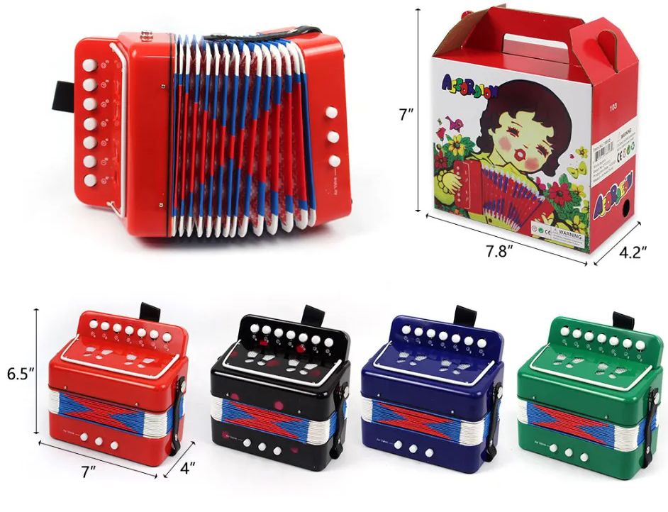 10 Pieces of 7 Inch Accordion Toy
