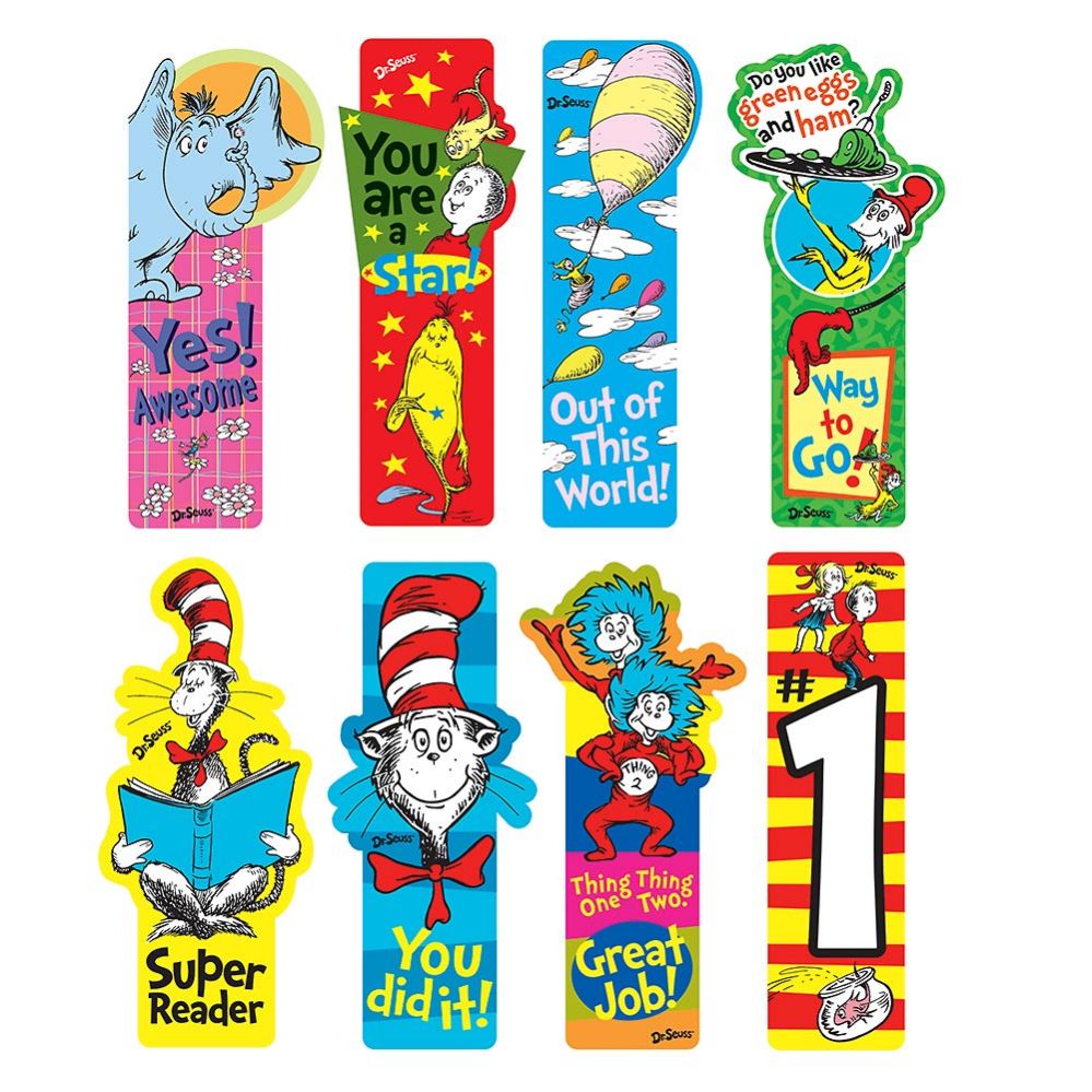 200 Pieces Dr Seuss Incentive Bookmarks - Book Covers