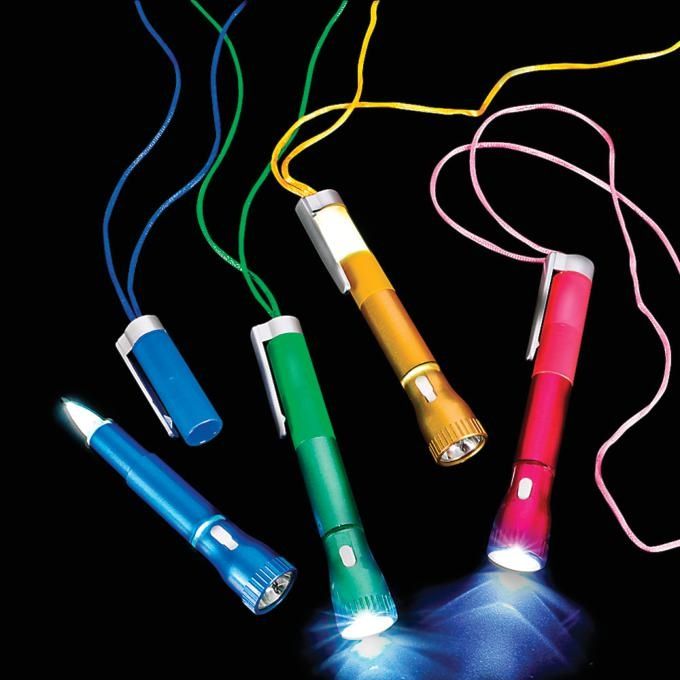 48 Wholesale Neon Lights Flashlight Pens