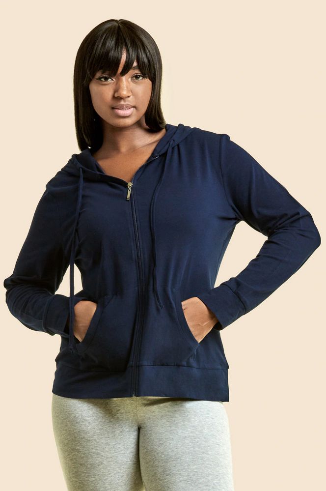 24 Pieces of Sofra Ladies Thin Zip - Up Hoodie Jacket Plus Size