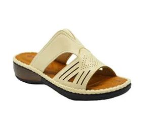 Wholesale Footwear Fashion Women Sandals Round Toe Color Beige Size 5-11