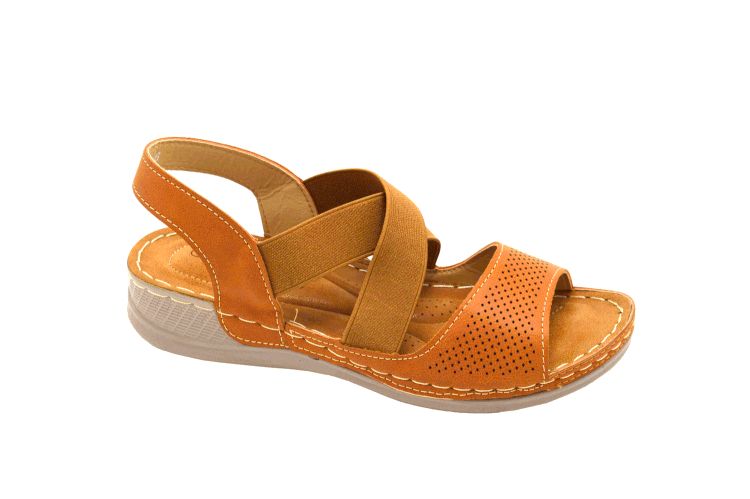 Wholesale Footwear Women Sandals, Ankle Sandals Fashion Summer Beach Sandals Open Toe Tan Color Size 5-11