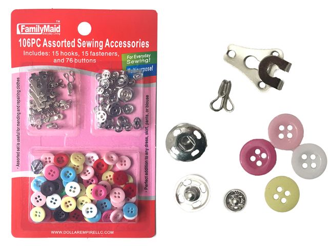 144 Pieces of 106pc Asst Sewing Accessories