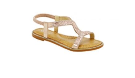 Champagne flat online sandals