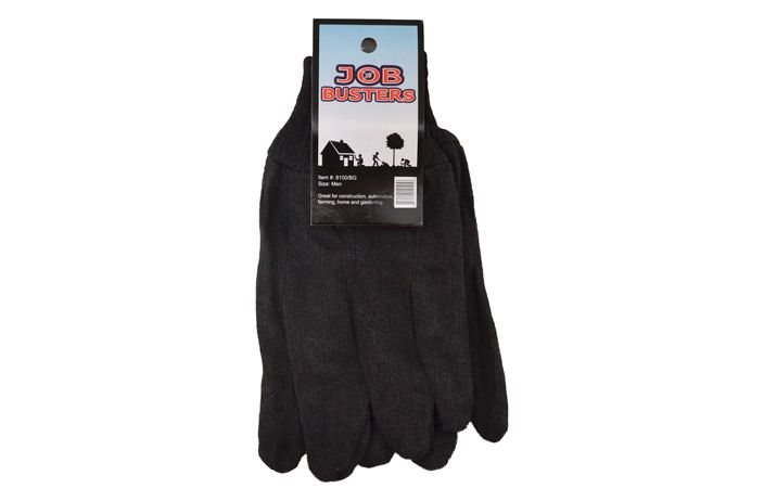 72 Pieces of Jersey Gloves Color Black