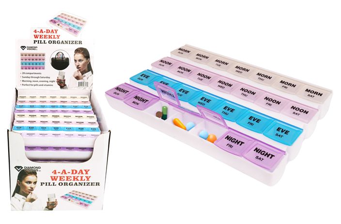 24 Pieces of Jumbo 7 Day Pill Box