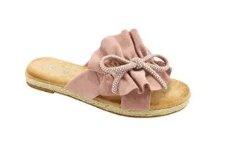 Wholesale Footwear Flat Sandals For Women In Pink Color Size 5-10