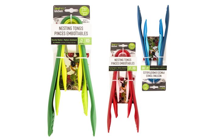 36 Pieces of Nesting Kitchen Tongs