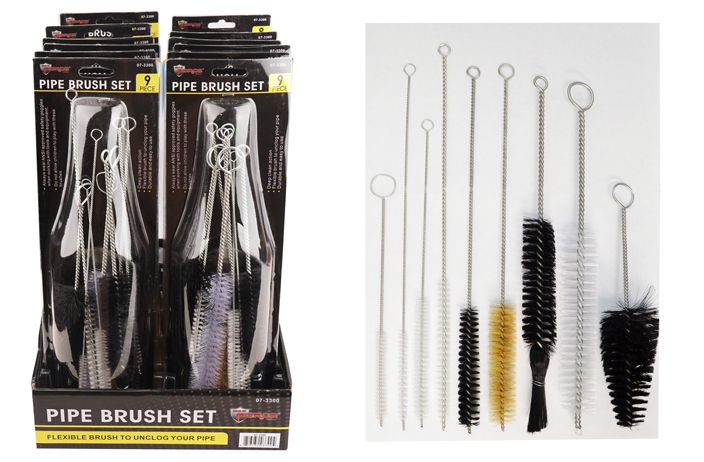 12 Pieces of 9 Piece Pipe Brush Set