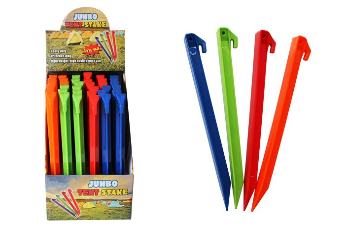 72 Pieces Plastic Tent Stake 12 Inch - Camping Gear
