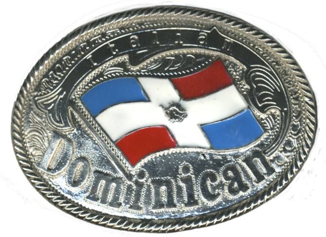 24 Pieces of Metal Belt Buckle Dominican Logo