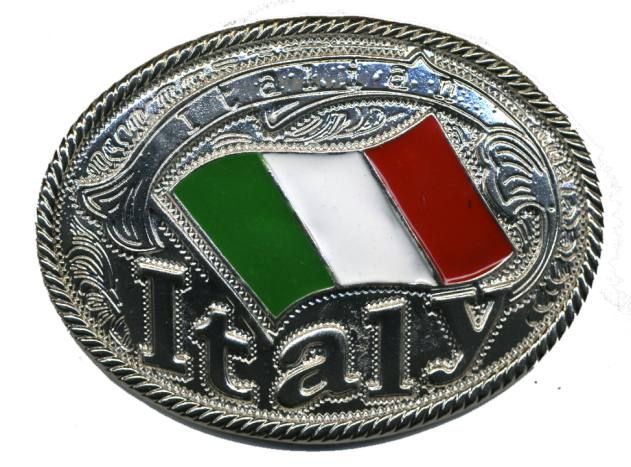 24 Pieces of Metal Belt Buckle Italy Logo