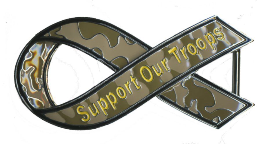 24 Pieces of Military Belt Buckle Support Our Troops Logo