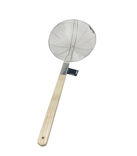100 Wholesale 28cm Wire Skimmer Stainless W Wood Hndl