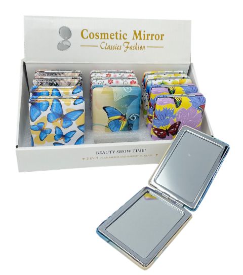 288 Pieces of Make Up Mirror 6.2x8.5cm Butterfly Style