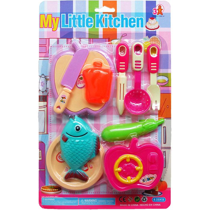 36 Wholesale 10pc My Little Kitchen Food Play Set On Blister Card