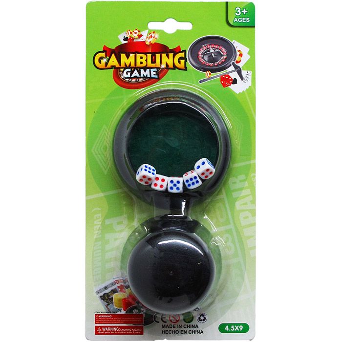 72 Wholesale 7 Piece Gambling Game Set On Blister Card