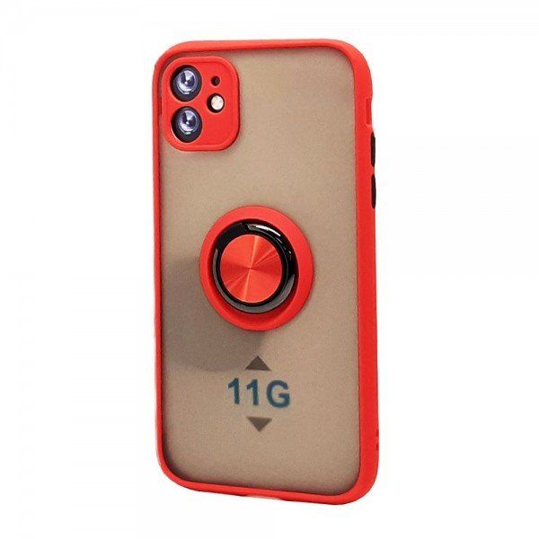 12 Wholesale Tuff Slim Armor Hybrid Ring Stand Case In Red